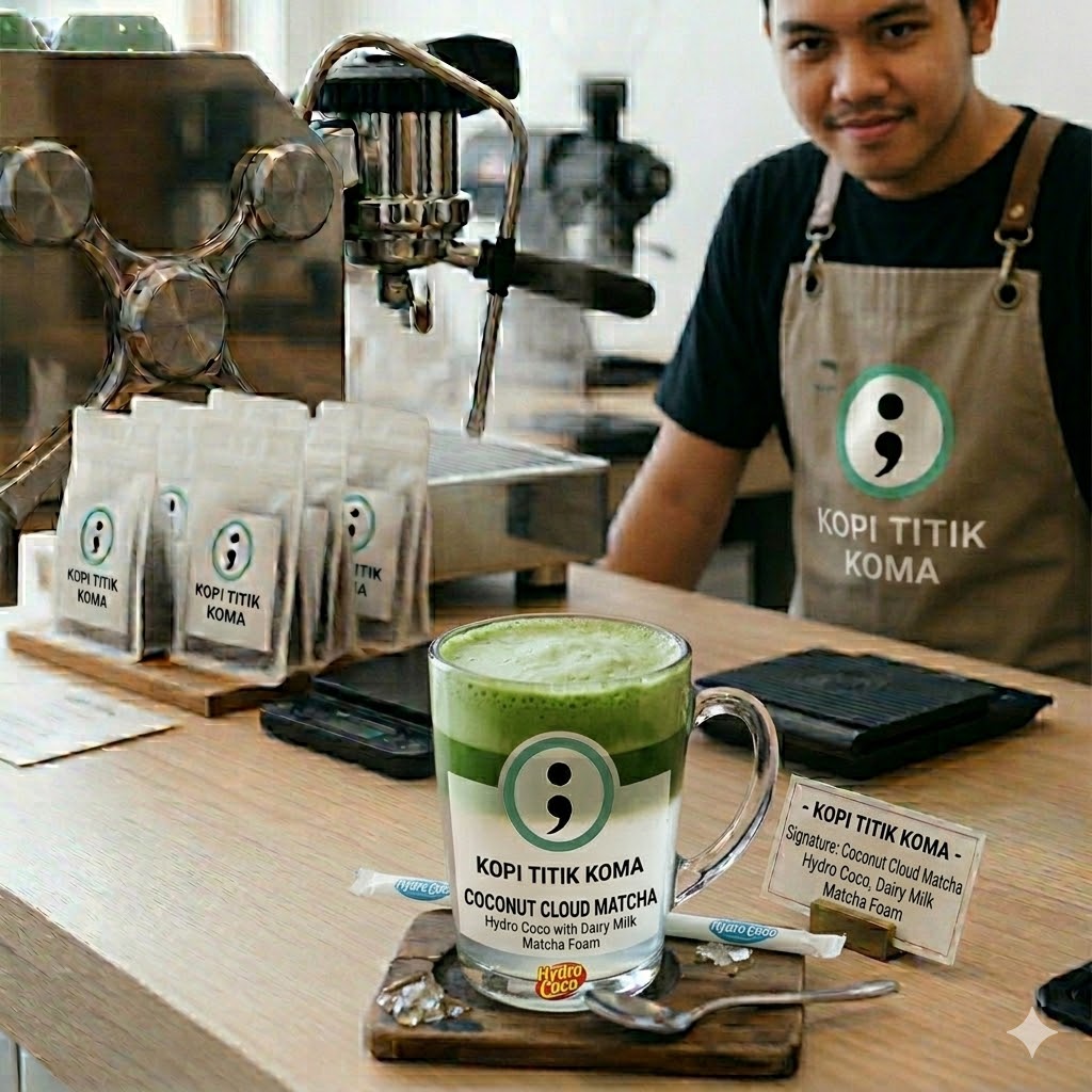 Coconut Cloud Matcha Titik Koma